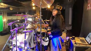 9-29-21 Gonzo Sandoval Drums of Thunder Free Form Drum solo 3  side camera view with my GoPro Hero9