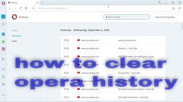 Opera browser ki history kesay clear karen/ how to clear opera browser history