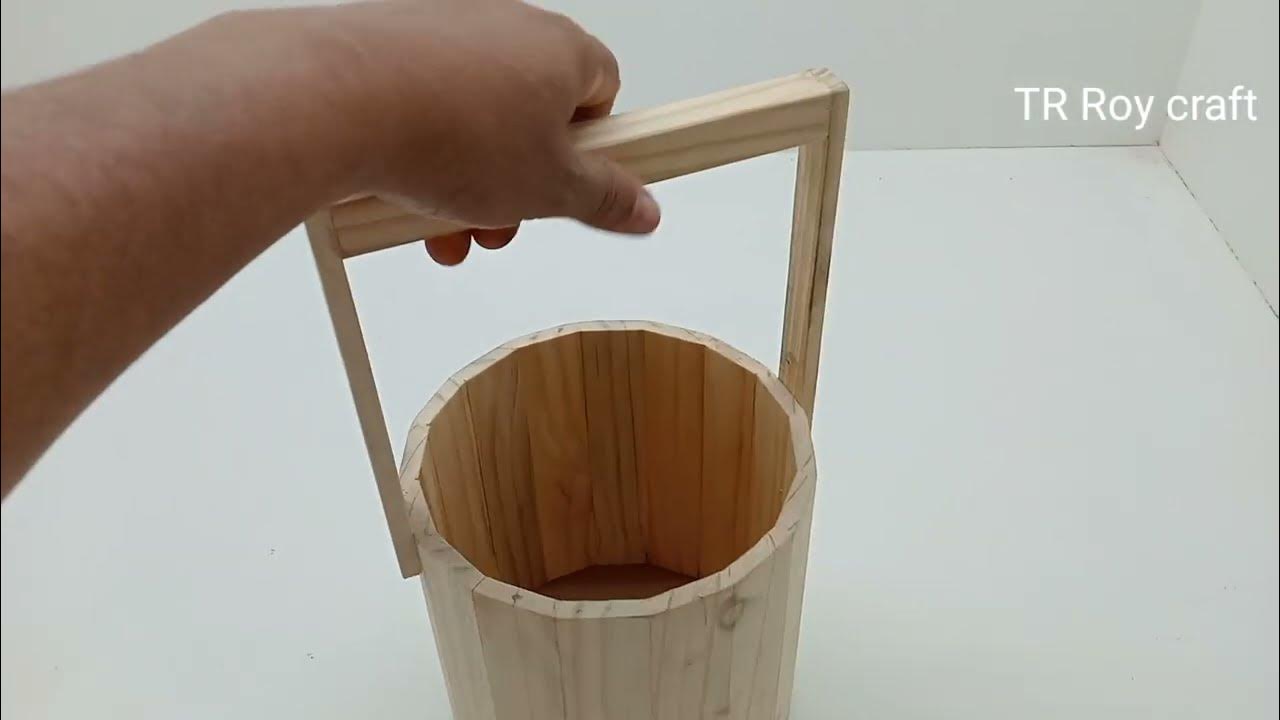 wooden bucket making/how to make wooden bucket. YouTube