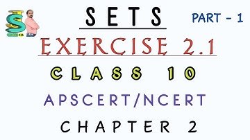SETS EXERCISE 2.1 class 10! APSCERT! TSCERT! PART 1! QUESTION 1 2 AND 3 #jaheersir