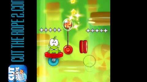 Cut The Rope 2: Experiments Level 3-9 Sticky Steps Box Walkthrough