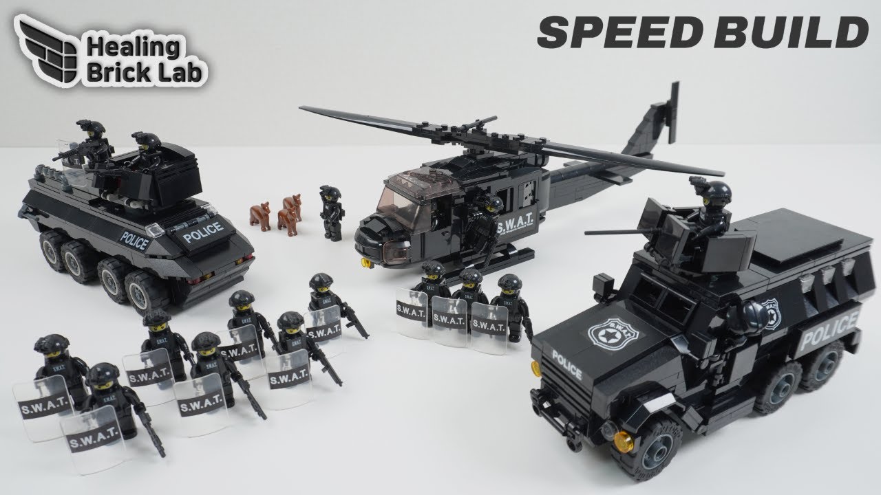 MISSION CARRIER S.W.A.T. リモコン Police Brick Sets of SWAT, Armored Vehicle, Tactical Truck