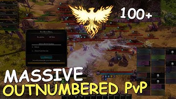 Ashes of Creation MASSIVE 100+ outnumbered PvP