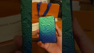 Unboxing Louis Vuitton SS22 Pocket Organizer Bleu Rose 