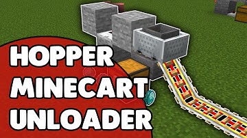 WORKING 1.16 HOPPER MINECART UNLOADING STATION | How To Build A Minecart Unloader In Minecarft
