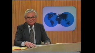 BBC Nine O&#39;Clock News - Kenneth Kendall - 24-2-81 - BBC1 Continuity - Charles and Di Engagement