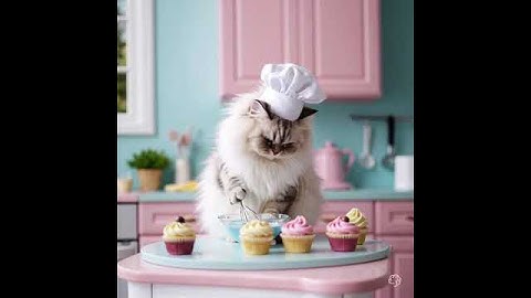 AI-Generated Cat Baker | A Whisker-Wielding Chef in Pastel Paradise by Sora OpenAI