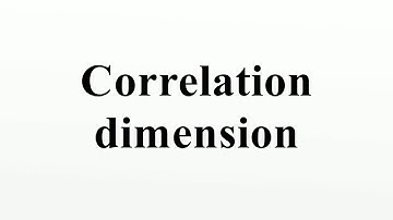 Correlation dimension