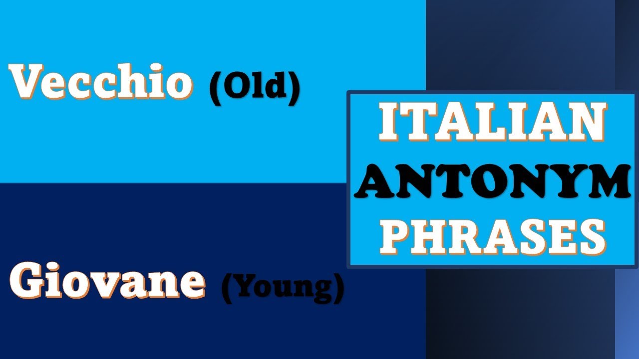 Italian ANTONYMS and OPPOSITE Phrases Learn Italian Phrases For Travelling! YouTube