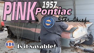 1957 Pontiac Star Chief 4dr. 'hardtop' will it run? is it worth it? THE PINK PONTIAC!