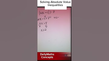 Solving Absolute Value Inequalities #dellymathsconcepts #cxcmaths