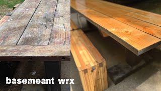 outdoor dining table top - again - from 2x10's - cheap, fast, and easy Resimi