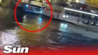 CCTV shows moment of Budapest boat tragedy