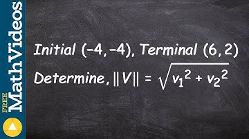 Determine the magnitude of a vector given the initial and terminal point