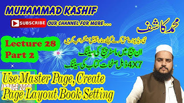 How to use Master Page, Create page layout book setting in Inpage Urdu Hindi Lecture 28 part 2