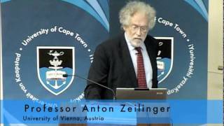 Prof Anton Zeilinger speaks on quantum physics. at UCT