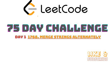 Day 1 of the 75-Day LeetCode Challenge: Merge String Alternatively