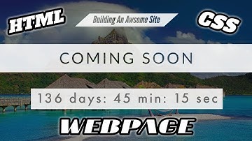 AMAZING COMING SOON WEBSITE | HTML, CSS AND JavaScript Tutorial