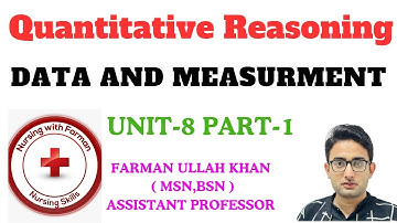 Data and Measurement in Urdu/Hindi  I Quantitative Reasoning in Nursing I Chap # 8 Part-1.