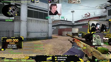 Team NaVi player s1mple play FPL CS:GO MAP de Cache