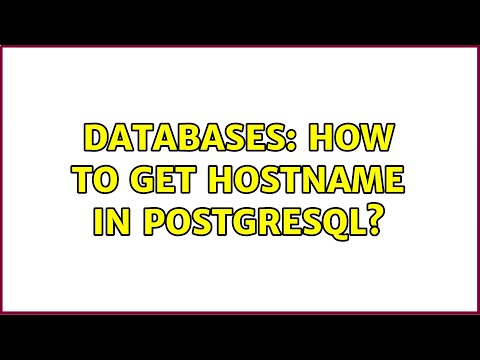 Databases: How to