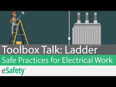 2 Minute Toolbox Talk: Ladder Safety - Safe Work Practices for Electrical Work