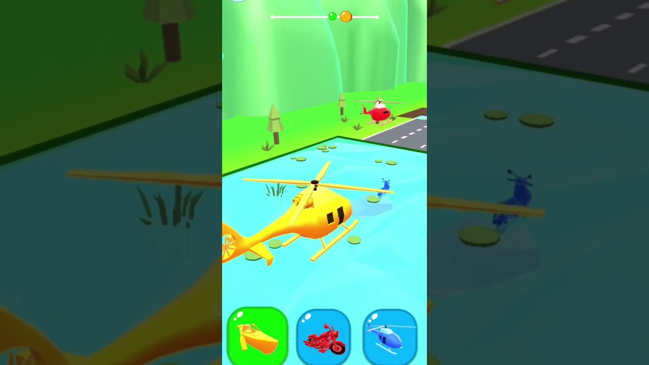 car shape shifting hyper casual game world 