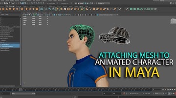 HOW TO ATTACH A MESH ON AN ANIMATED CHARACTER IN MAYA