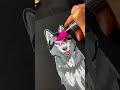 シベリアンネオンハスキーの描き方#shorts