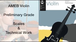 Video thumbnail of "AMEB Violin Preliminary Grade Technical Work Tutorial"