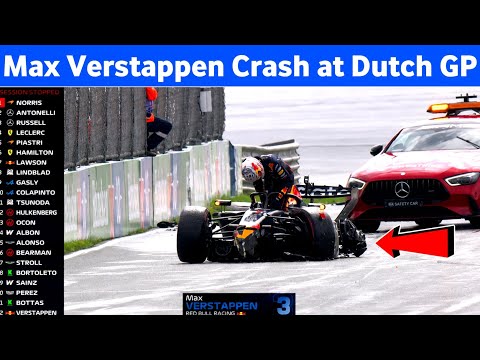 Watch - Max Verstappen Suffers HUGE Crash at Dutch GP 2026, Max Verstappen Crash Today