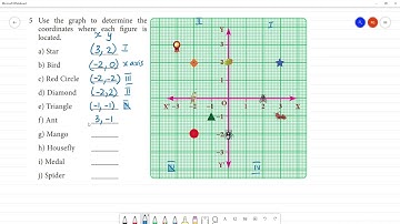 Class 8 TN Maths 3 ALGEBRA  Exercise 3.8   5 Use the graph to determine the coordinates where each