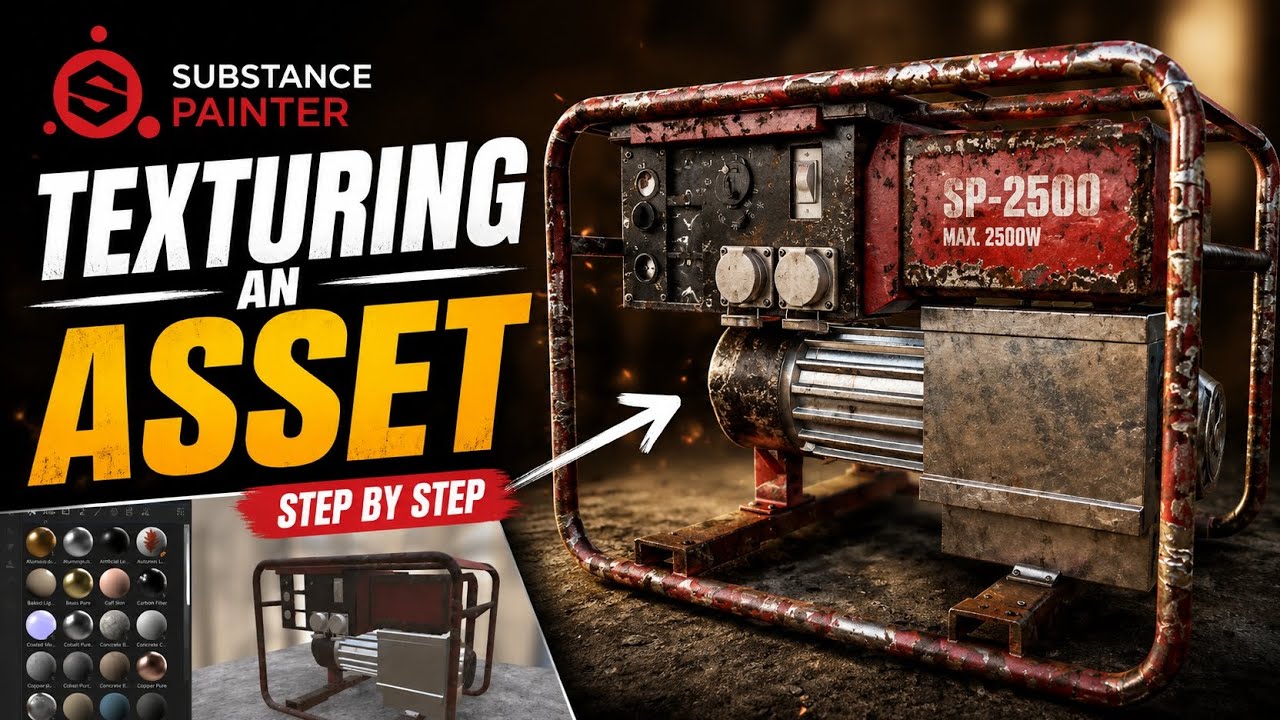 How To Texture Assets in Substance Painter | (For Beginners) - YouTube