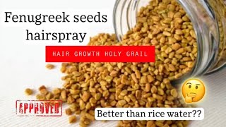 FENUGREEK SEED HAIR SPRAY FOR EXTREME GROWTH| BETTER THAN RICE WATER????