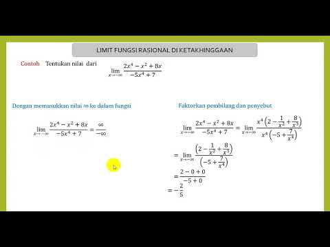 LIMIT FUNGSI RASIONAL DI KETAKHINGGAAN - YouTube