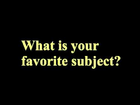 008 What is your favorite subject - YouTube