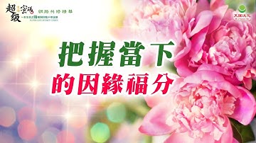 把握當下的因緣福分｜太陽盛德導師–超級生命密碼網路共修精華