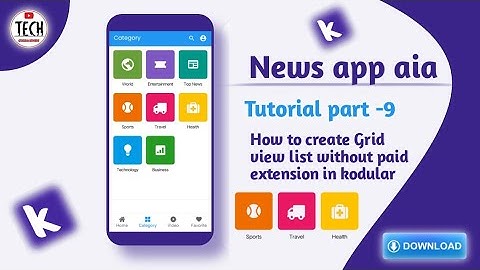 How to create Grid view list without paid extension | News app aia #kodular #developer