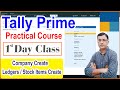 Tally prime complete course  tally prime for beginners  how new company create in tally prime