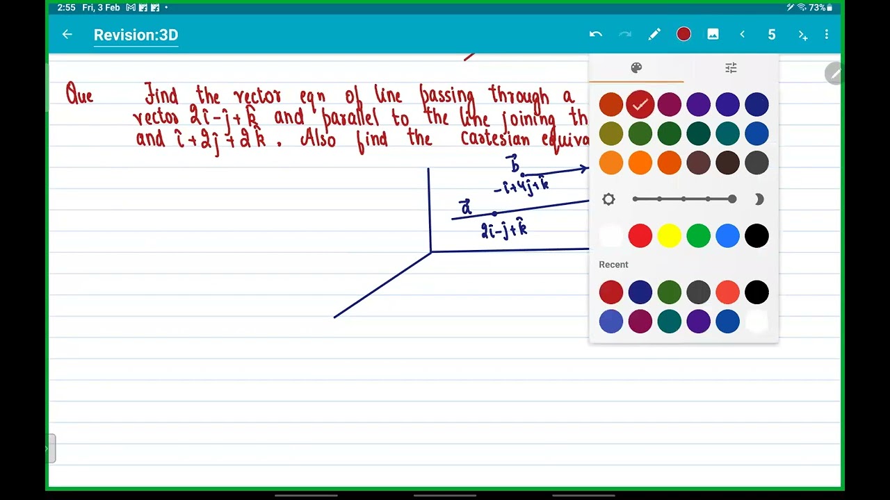 3RD FEB,2023, PART 2, THREE DIMENSIONAL GEOMETRY: REVISION