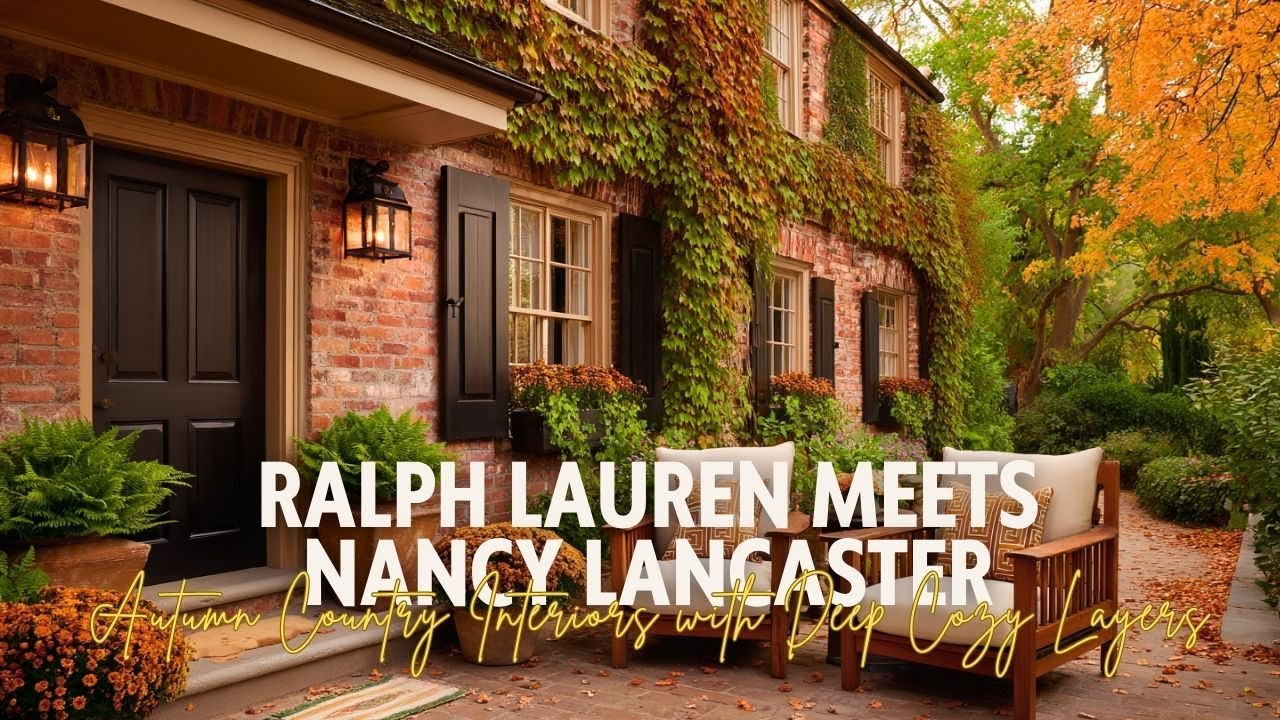 Ralph Lauren Meets Nancy Lancaster  Autumn Country Interiors with Deep Cozy Layers