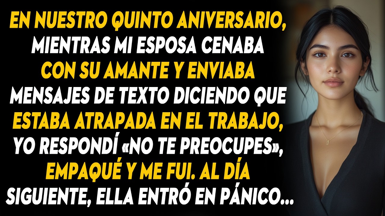 En Nuestro Quinto Aniversario, Mientras Mi Esposa Cenaba Con Su Amante Y Enviaba Mensajes De...