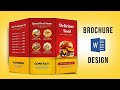 Brochure Design in Microsoft Word | Brochure design ideas | MS Word