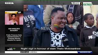 Night vigil in honour of slain Thato Molosankwe