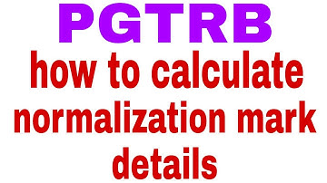 PGTRB how to calculate normalization mark?