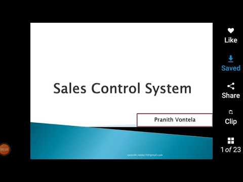 Sales Control System