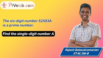 PiVerb.com| Class 7 & 8 | Number Theory Question | NMTC Sub Junior | AMC 8