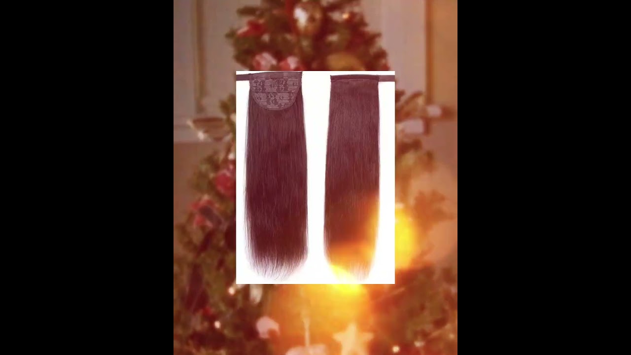 Virgin Brazilian Wrap around Ponytail With Clip-ins |