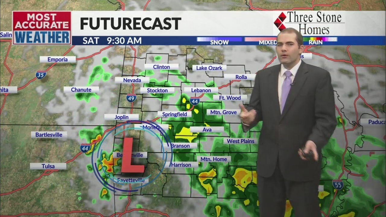 Rain chances increase this weekend keeping 90s away - YouTube