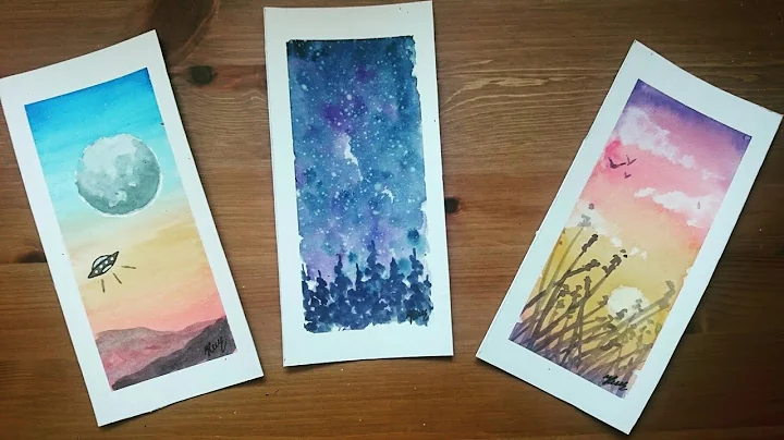 3 Watercolor bookmark ideas - watercolor painting tutorial